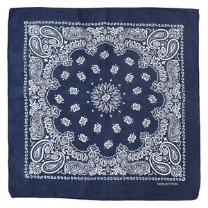 Оптовая продажа, многофункциональный красочный пользовательский 100% хлопковый квадратный тканевый головной убор с принтом, Классический Бандана с узором пейсли - Product Image 6