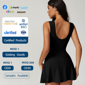 2024ใหม่เซ็ต2ชิ้นต่อต้านการส่องแสงชุดเล่นกีฬารัดรูปกระชับสัดส่วนชุดเล่นเทนนิสโยคะฟิตเนสลำลองด้านหลัง - Product Image 4