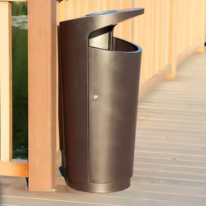 Elegante Cestino per Rifiuti <span class=keywords><strong>da</strong></span> Esterno Resistente alle Intemperie per Patio, <span class=keywords><strong>Balcone</strong></span>, Giardino e Aree Pubbliche - Product Image 4