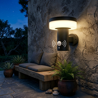 Lampes murales solaires LED extérieures étanches IP65 avec détecteur de mouvement, alimentées par batterie, pour porte d'entrée, jardin, cour, garage, terrasse