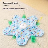 Jouet pour chat électrique automatique intelligent et rotatif, en plastique, avec fonction sonore, pour l'auto-entretenement des chiens et des chats, pour le jeu transfrontalier des animaux de compagnie