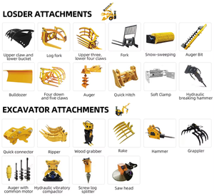รถขุดตักดินขนาดเล็ก 2-in-1 4x4 แบบมินิ พร้อมล้อหน้าและหลัง สำหรับงานก่อสร้าง - Product Image 5
