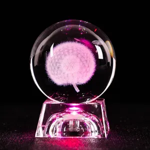 Bola 3D Kaca Dekorasi Bola Galaksi Kristal Buatan untuk Hadiah Kelulusan