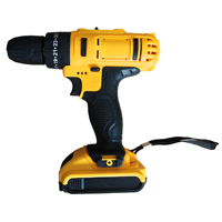 Perceuse sans fil 21V sans clé 10mm à une main avec moteur à balais, kit d'outils 24 pièces, vitesse variable, couple max 30Nm, support OEM/ODM