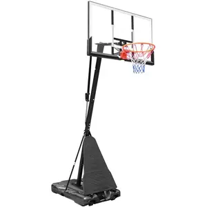 Altura ajustável do suporte móvel do basquetebol água base ou areia Black Steel equipamentos ao ar livre para venda