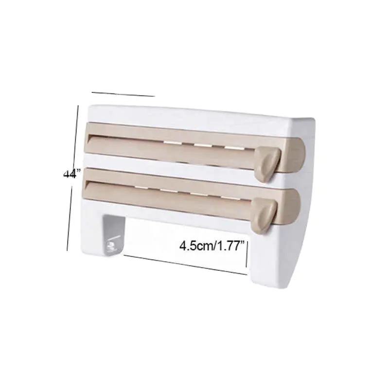 News Plastic Refrigerator Cling Film Storage Rack Shelf Wrap Cutting Wall Hanging Paper Towel Holder Kitchen Accessories
