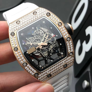 2026 New Luxury Diamond-Embedded 035 Rose Gold Men's Automatic Mechanical <b>Watch</b>, High-Quality Fashion Hollow Skeleton Dress - Product Image 6