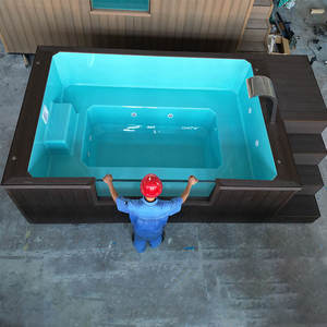 Piscina de Lujo Personalizada <span class=keywords><strong>para</strong></span> Patio, Piscina Pequeña <span class=keywords><strong>para</strong></span> Niños y Familias, Piscina de Inmersión tipo Spa, Piscina Elevada de Madera WPC, Piscina de Fibra de Vidrio - Product Image 5