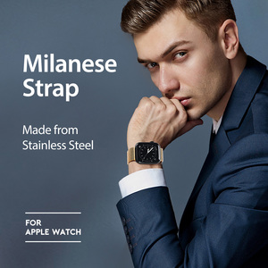 สายนาฬิกาที่เหมาะกับ Apple Watch สายมิลานแบบความหนาแน่นสูง iWatch สายโลหะแม่เหล็กคู่ของ Apple สายนาฬิกาสำหรับธุรกิจ - Product Image 4