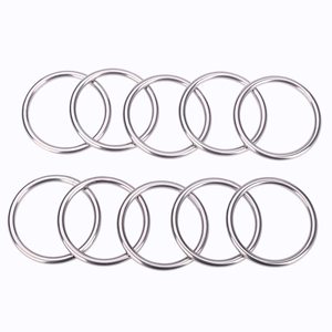 Anneaux toriques en métal, en acier inoxydable, robustes, soudés, multi-usages, pour macramé, bricolage, artisanat, quincaillerie, sacs, camping - Product Image 1