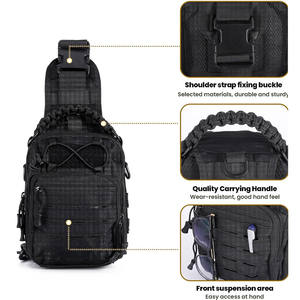 กระเป๋าสะพายข้างแบบยุทธวิธีขนาดกะทัดรัดสำหรับพกพาปืนซ่อน  กระเป๋าเดินทางและเดินป่า - Product Image 3