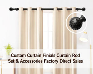 Los más populares accesorios de ventana de lujo postes de cortina de Metal decorativos Ventana de tubo barra de cortina de acero inoxidable - Product Image 3