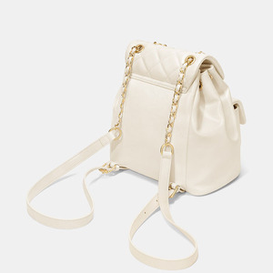 Chic Luxury Quilted Chain Pu Leather Backpack <b>Women</b>-Lightweight Travel School Bag for Style Drawstring Daypack - Product Image 5