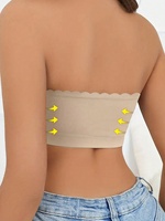 Soutien-gorge sans bretelles pour femme, bralette sans couture, bandeau sans armatures, haut bandeau à bord festonné, soutiens-gorge invisibles, sous-vêtements, haut tube, lingerie invisible