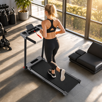 Caminadora Plegable Portátil con Pantalla LED, Llave de Seguridad, Silenciosa, con Amortiguación, Máquina Eléctrica para Correr en Casa, Equipo de Fitness