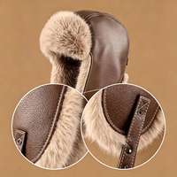 Bonnet d'hiver chaud pour hommes et femmes, protection auditive, épais, coupe-vent, style rétro pilote, casquette de trappeur