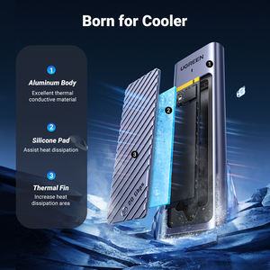 UGREEN <span class=keywords><strong>M2</strong></span> SSD Case 20Gbps <span class=keywords><strong>USB</strong></span> 3,2 Gen2 <span class=keywords><strong>USB</strong></span> C Caja externa NVMe SATA M.2 SSD <span class=keywords><strong>Adaptador</strong></span> con M B & M Keys Estuche y bolsa para <span class=keywords><strong>disco</strong></span> <span class=keywords><strong>duro</strong></span> - Product Image 6