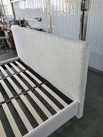 Cadre de lit en tissu bouclé pour projet hôtelier, vente en gros, usine OEM