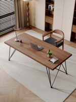 Table à thé personnalisable en bois massif de style nordique, bureau d'ordinateur, bureau simple pour la maison, bureau de chambre, bureau d'étude, grand bureau de travail