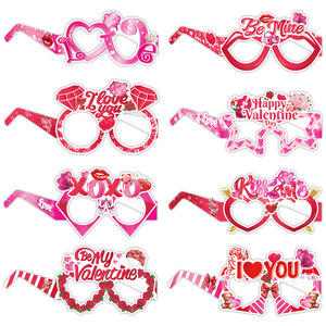 Gafas de Fotos Youlun para el Día de San Valentín, con Forma de Corazón de Papel, Decoración para Cabina de Fotos, Disfraz para Fiesta, con la Frase 'Te Amo' - Product Image 6