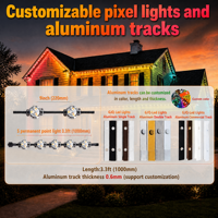 Source de lumière ponctuelle RVBW adressable de 30 mm, 12V 24V 36V IP68, éclairage décoratif extérieur permanent pour les chemins et Noël