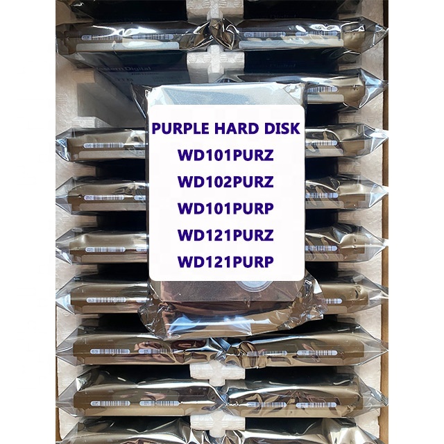 WD101PURP Purple 10TB Hard Drives for NVR Surveillances 3.5in SATA 6Gb/s 256MBCache Internal HDD for Monitoring Server WD102PURZ