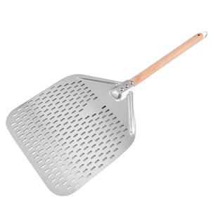 Premium desmontable 430 acero inoxidable perforado Pizza Peel plegable horno transferencia cocina hornear pastel herramienta de torneado - Product Image 1