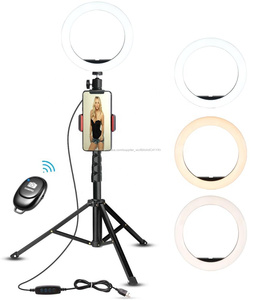 18 ''lumière <span class=keywords><strong>d</strong></span>'anneau de selfie avec support de téléphone diffusion en direct en tiktok youtube <span class=keywords><strong>twitter</strong></span> ligne instagram facebook - Product Image 5