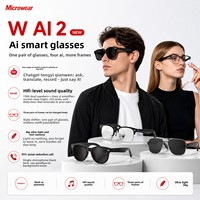 Lunettes intelligentes AI unisexes |   3 montures de remplacement, chargement magnétique, suppression du bruit, appel sans fil stable, traduction, enregistrement
