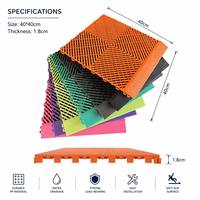 Dalles de sol suspendues pour garage, professionnelles, robustes, 18 mm |   Revêtement de sol en grille PVC emboîtable 40x40cm |   Utilisation par tous les temps