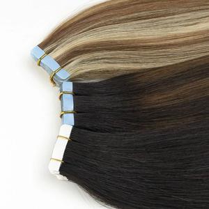 Extensions de cheveux vierges naturelles à bandes adhésives pour femmes, invisibles et résistantes, avec bandes adhésives régulières, lisses et ondulées, double trame, fabriquées à la machine - Product Image 4