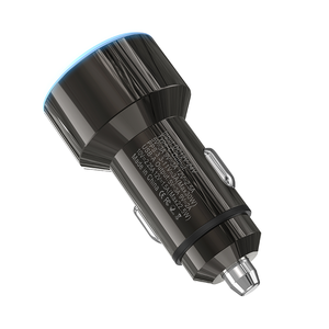 Adaptador de coche ecológico de PC + aleación de zinc con doble USB, carga rápida de 30W PD + 22.5W USB, cargador rápido de coche de doble puerto. - Product Image 4