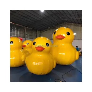 Productos inflables de agua para exteriores, modelo de pato inflable publicitario, pato de goma amarillo grande para uso comercial