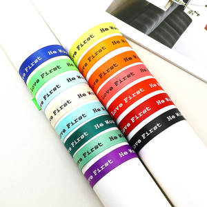 Braccialetti Religiosi Cristiani Tessuti a Mano con Scritta 'He Would Love First' per Raccolte Fondi, Braccialetti WWJD HWLF - Product Image 2