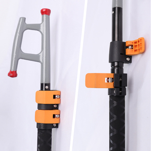 UPSILON Schwarzer Edelstahl-Telekop-Bootshaken mit Klemmverschluss und PVC-Griff, 1200-2850mm Länge, für Yacht und Boot (Schubstange) - Product Image 5