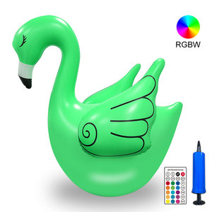 Bola Lampu Penerang Kolam Renang Penguin Flamingo Angsa Gurita Tiup Mengapung Tenaga Surya Luar Ruangan RGB 4W Tahan Air - Product Image 4