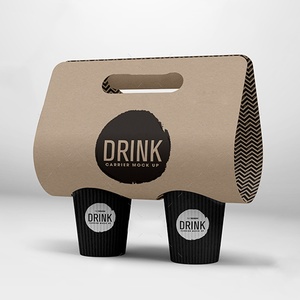 <span class=keywords><strong>Portabicchieri</strong></span> di <span class=keywords><strong>Carta</strong></span> per Bevande da Asporto, <span class=keywords><strong>Portabicchieri</strong></span> Usa e Getta per Caffè e Tè al Latte, Vassoio <span class=keywords><strong>Portabicchieri</strong></span> Doppio - Product Image 4