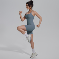 Racerback tanktop Hoge taille shorts 2-delige yogaset Sneldrogend Stretch Zachte stof Gym Running Fitness Sportoutfit