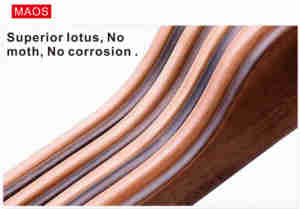 Suspension en <span class=keywords><strong>bois</strong></span> anti-vol pour hôtel, cintres de sécurité WDAT001, meilleure vente - Product Image 4