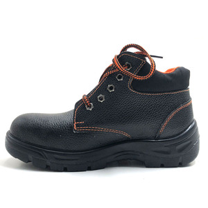 Scarpe Antinfortunistiche da Lavoro in Pelle Nera con Punta in Acciaio per Uomo, Modello SB <span class=keywords><strong>S1P</strong></span> per Cantieri Edili - Product Image 1