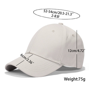 Unisex Pure Cotton Baseball Cap 54-56Cm Twill Sun Protection Spring Summer Duckbill Hat For Kids Outdoor Activities - Product Image 4