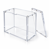 Boîte de rangement magnétique transparente en acrylique pour cartes TCG, idéale pour la collection et l'affichage des cartes à collectionner