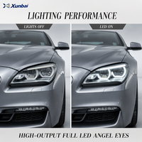 Pour BMW Série 6 F06 2011-2013, ensemble de phares, double couleur, Angel Eye LED, phare avant modifié, éclairage automobile, remplacement