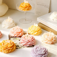 Handgefertigte Natürliche Sojawachs-Blumenförmige Duftkerze für Valentinstag, Geburtstag, Hochzeit