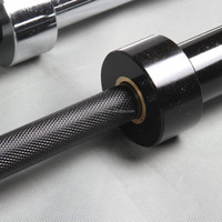 Barre de musculation en acier chromé dur, droite, 50 mm, pour la compétition