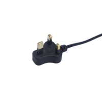 Cable de alimentación de 3 pines del Reino Unido a IEC C8 (Figura 8) de cobre puro, apto para TV, portátil y pequeños electrodomésticos en Filipinas, cable de repuesto