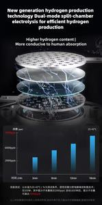 Ionizzatore d'Acqua a Idrogeno Ricaricabile 4000ppb, Bottiglia Generatrice di Acqua Idrogenata con Schermo LED e Tecnologia SPE/PEM, 300ml - Product Image 4