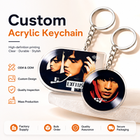 Porte-clés musical NFC en acrylique personnalisé en forme de CD ou disque vinyle avec photo, pendentif souvenir pour fans, avec fonction Smart Tap Playlist