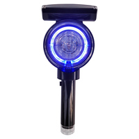 Kit de feux de signalisation solaires, avec lumière de poignée pour cône de signalisation, 10 LED double face, double alimentation (solaire + batterie), visibilité >1000m