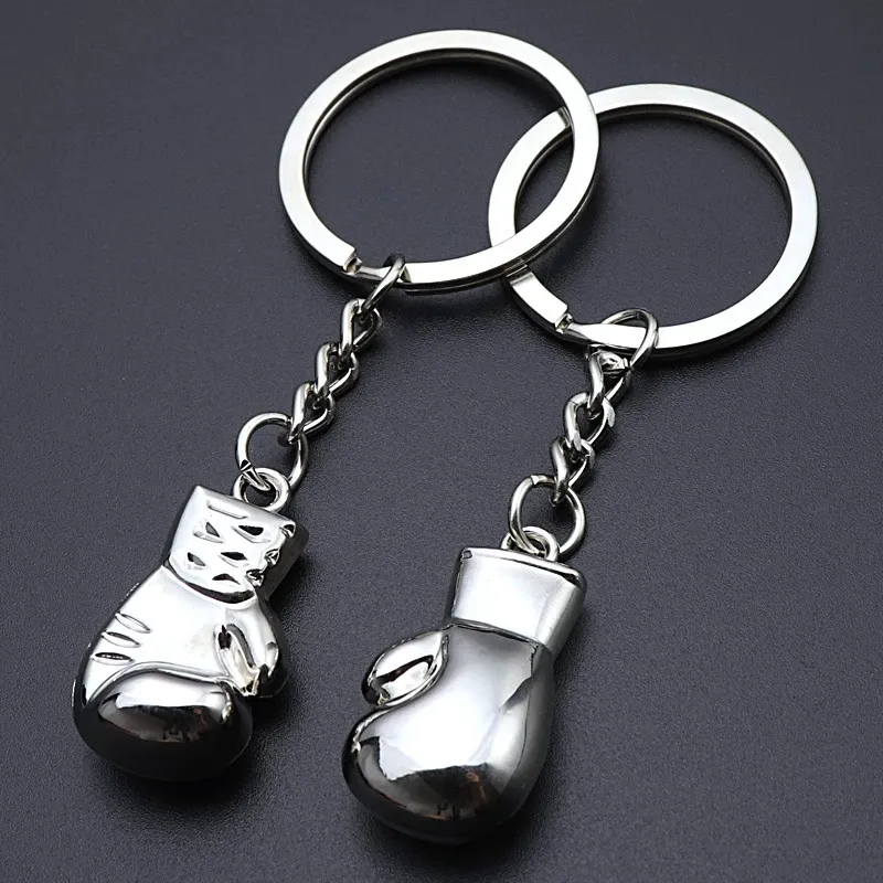 Porte-clés avec pendentif de gant de boxe pour homme, en métal 3D, porte-clés de voiture, de Club